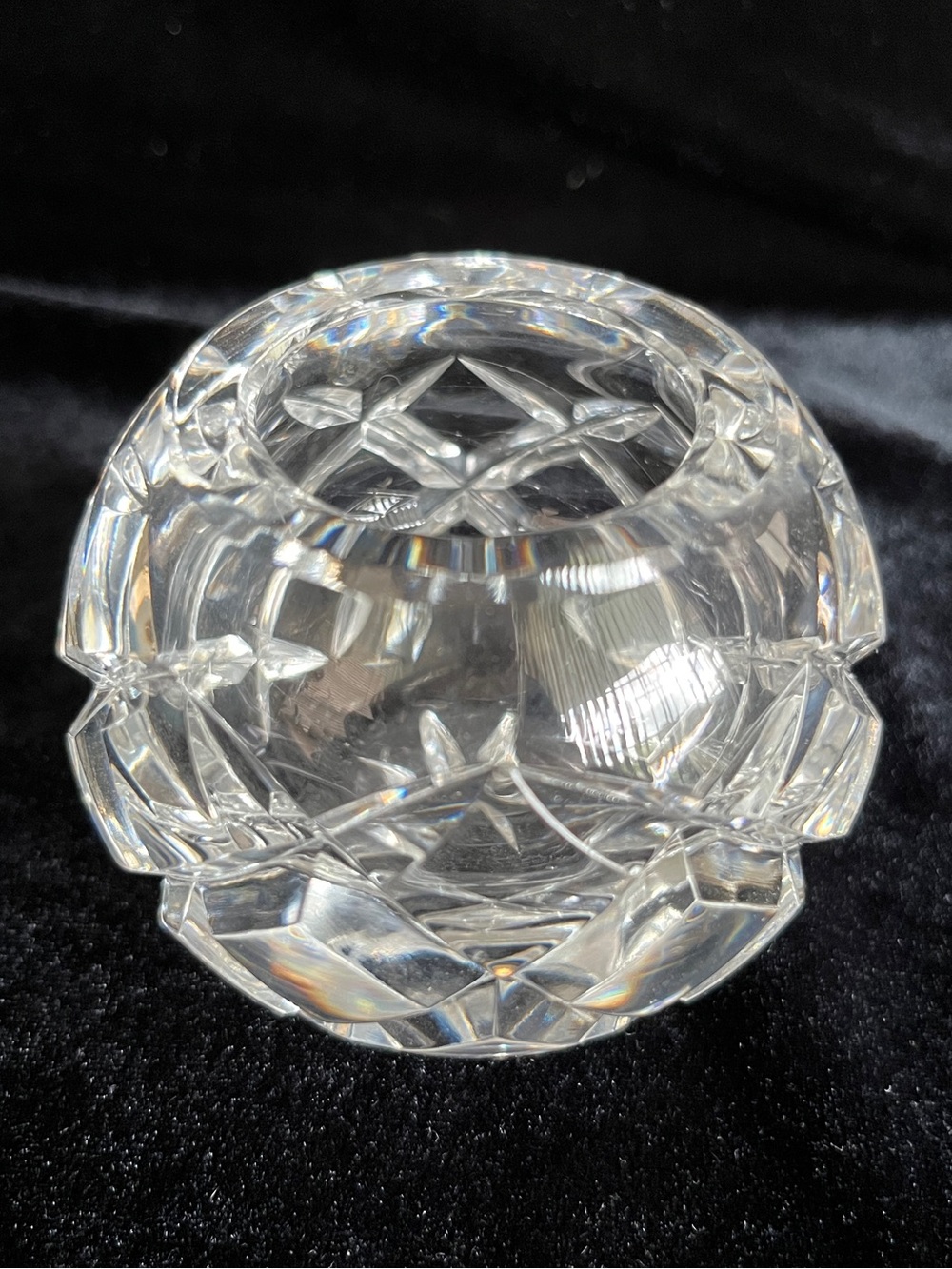 Clear Crystal Mini Round Rose Bowl Vase Votive